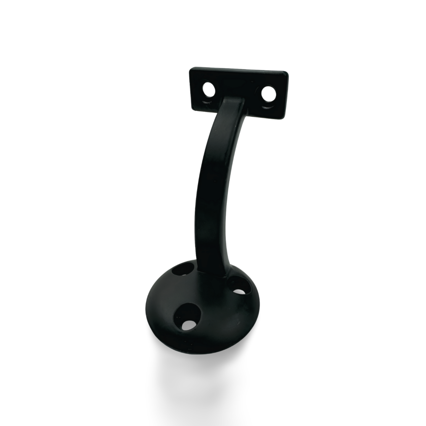 Round Hand Rail Bracket, Black