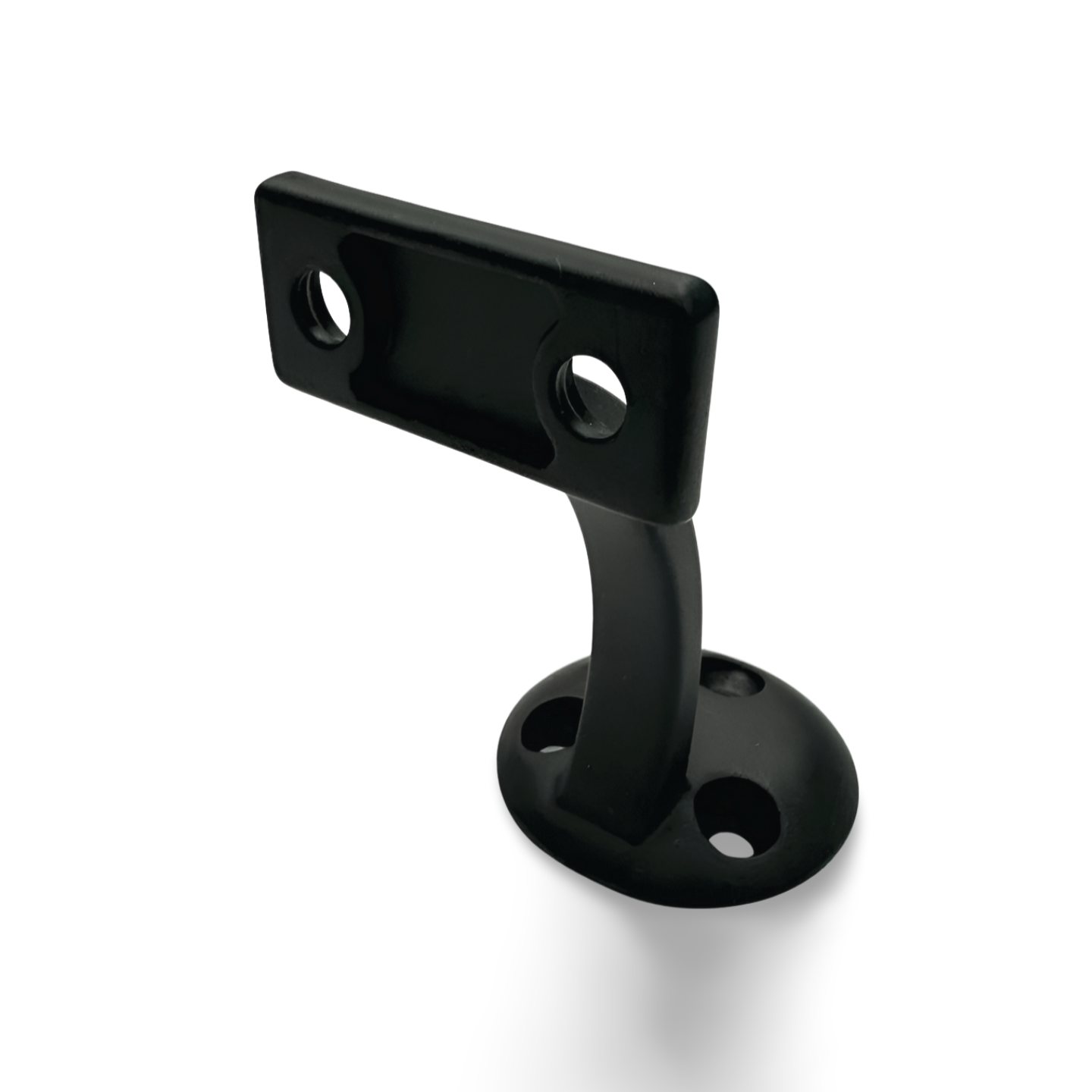 Round Hand Rail Bracket, Black