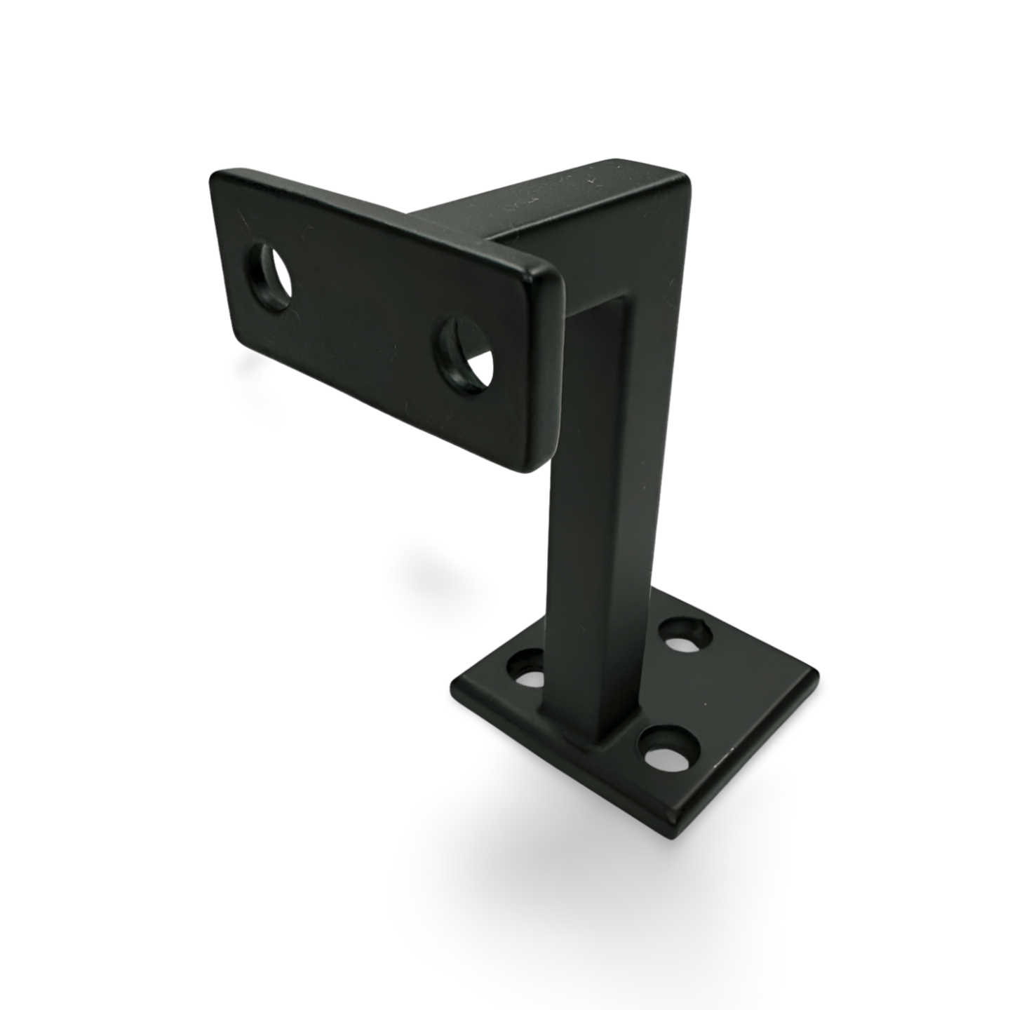 Square Hand Rail Bracket, Black